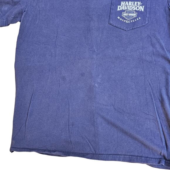 Harley Davidson Windsor, Ontario Canada‎ Blue T-Shirt Chest 42" L - Picture 6 of 11